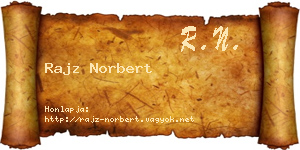 Rajz Norbert névjegykártya